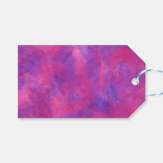 Étiquettes-cadeau Indigo & rose (Devant (Horizontal))