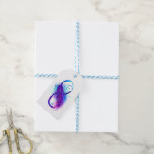 Étiquettes-cadeau Infinity with purple feather (With Twine)