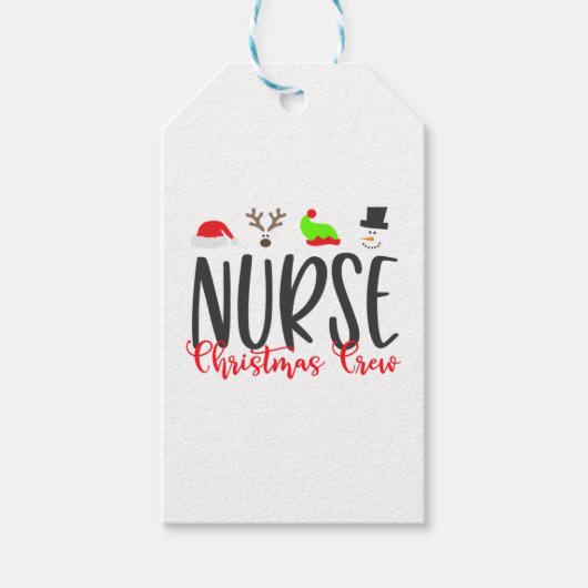 Étiquettes-cadeau Infirmière de Noël2 (Devant)