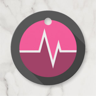 Étiquettes Cadeau Infirmière EKG ligne rose Dr.