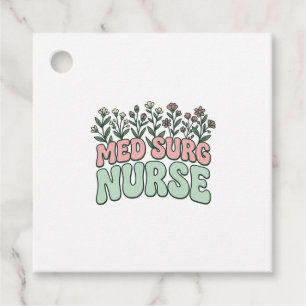 Étiquettes Cadeau Infirmière en médecine chirurgicale dessin vectori