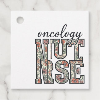Étiquettes Cadeau Infirmière en oncologie Floral Vintage