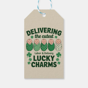 Étiquettes-cadeau Infirmière Labor & Delivery Lucky Charm Shamrock 