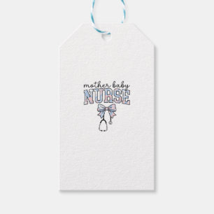 Étiquettes-cadeau Infirmière Mère Bébé Chemise à Nœud Floral Design_