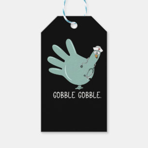 Étiquettes-cadeau Infirmière Urgences Dinde Gobble Squad Infirmière
