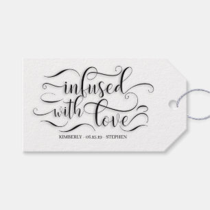 Étiquettes-cadeau Infusé Avec Mariage Amoureux