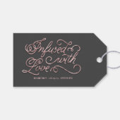 Étiquettes-cadeau Infusé Avec Mariage Amoureux (Devant (Horizontal))