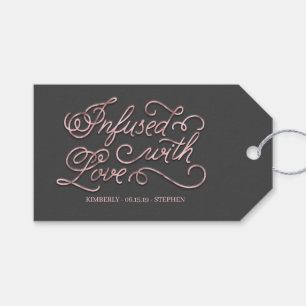Étiquettes-cadeau Infusé Avec Mariage Amoureux
