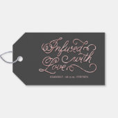 Étiquettes-cadeau Infusé Avec Mariage Amoureux (Dos (Horizontal))