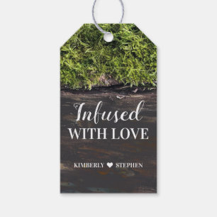 Étiquettes-cadeau Infusé Par L'Amour Mariage Rustique