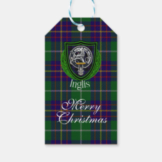 Étiquettes-cadeau Inglis Scottish Clan Tartan & Crest