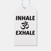 Étiquettes-cadeau Inhale Exhale Yoga Ohm (Devant)
