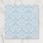 Étiquettes Cadeau Initiales Bleu Sérène Merci (Dos)