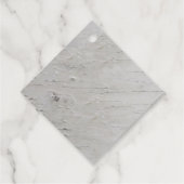 Étiquettes Cadeau Initiales de cœur sculptées rustiques Arbre de bou (Dos)