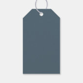 Étiquettes-cadeau Initiales élégantes marine (Dos)