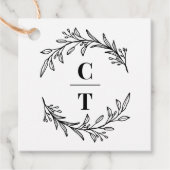 Étiquettes Cadeau Initiales fantaisistes MODIFIABLES COULEUR Monogra (Devant)