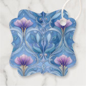 Étiquettes Cadeau Initiales Violettes Élégantes (Dos)