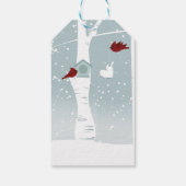 Étiquettes-cadeau Inséparables en hiver (Dos)