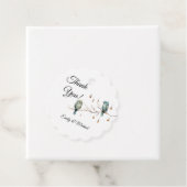 Étiquettes Cadeau Inséparables rustiques de bois Mariage romantique (En situation)