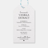 Étiquettes-cadeau Instructions d'extrait de vanille deux faces (Dos)