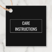 Étiquettes Cadeau Instructions pour le nettoyage Carte d'étiquette H (Devant)