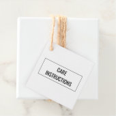 Étiquettes Cadeau Instructions pour le nettoyage Carte d'étiquette H (En situation)