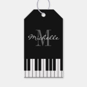 Étiquettes-cadeau Instrument de musique monogramme personnalisé (Devant)