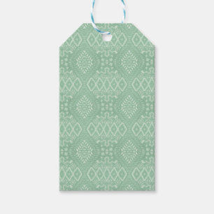 ÉTIQUETTES-CADEAU INTRIQUER LES MOTIFS VERTS PASTEL