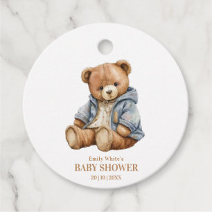 Étiquettes Cadeau Invitation à la baby shower Ourson, peut à peine a