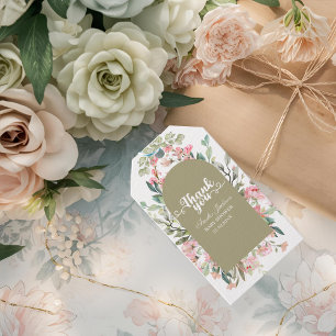 Étiquettes-cadeau Invitation Baby shower Sage Green Baby Bloom
