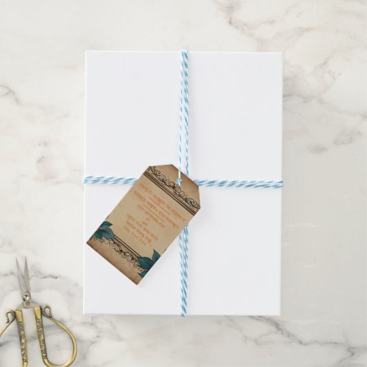 Étiquettes-cadeau Invitation carte postale (Avec de laficelle)