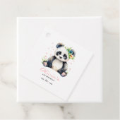 Étiquettes Cadeau Invitation d'anniversaire Panda, Invitation d'anni (En situation)