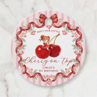 Étiquettes Cadeau Invitation d'anniversaire Sweet Cherry on Top Fill