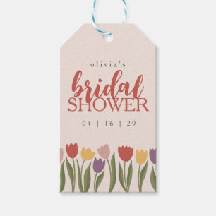 Étiquettes-cadeau Invitation de Baby Shower aux Tulipes