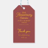 Étiquettes-cadeau Invitation du 50e anniversaire du mariage moderne (Dos)