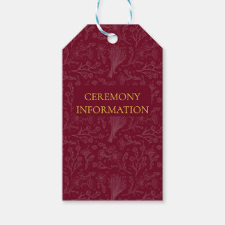 Étiquettes-cadeau Invitation personnalisable Marron Royal