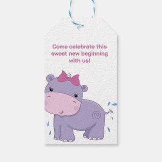 Étiquettes-cadeau Invitation pour la célébration de bébé éléphant Ba