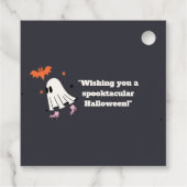 Étiquettes Cadeau Invitations de soirée Spooktacular rose (Dos)