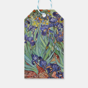 Étiquettes-cadeau Iris de Van Gogh Peinture Impressionniste