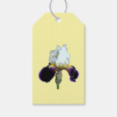 Étiquettes-cadeau Iris pourpre et blanc (Devant)