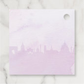 Étiquettes Cadeau Iris Violet Pourpre Parisien Merci (Dos)