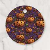 Étiquettes Cadeau Jack-o'-lantern Halloween (Dos)