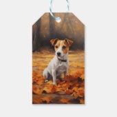 Étiquettes-cadeau Jack Russell à l'automne Feuilles automne Inspire (Dos)