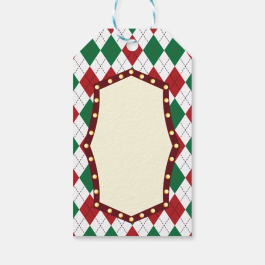 Étiquettes-cadeau Jacquard de Noël Motif (Dos)