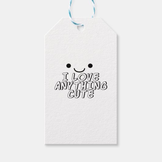 Étiquettes-cadeau J'adore tout ce qui est mignon (Devant)