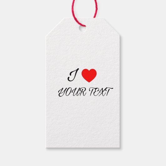 Étiquettes-cadeau J'adore votre texte (Devant)