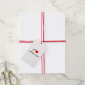 Étiquettes-cadeau J'adore votre texte (Avec de la ficelle)