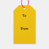 Étiquettes-cadeau J'Ai Apporté Du Vin ! Balises Cadeau Jaune (Dos)