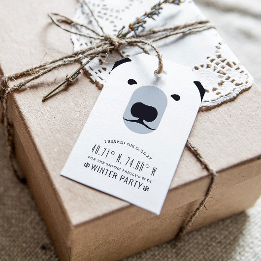 Étiquettes-cadeau J'Ai Bravé Le Froid pour Fêter ! | Drôle