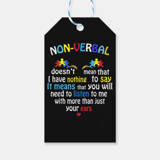 Étiquettes-cadeau J'Ai Une Pièce De Puzzle De Sensibilisation sur l' (Devant)